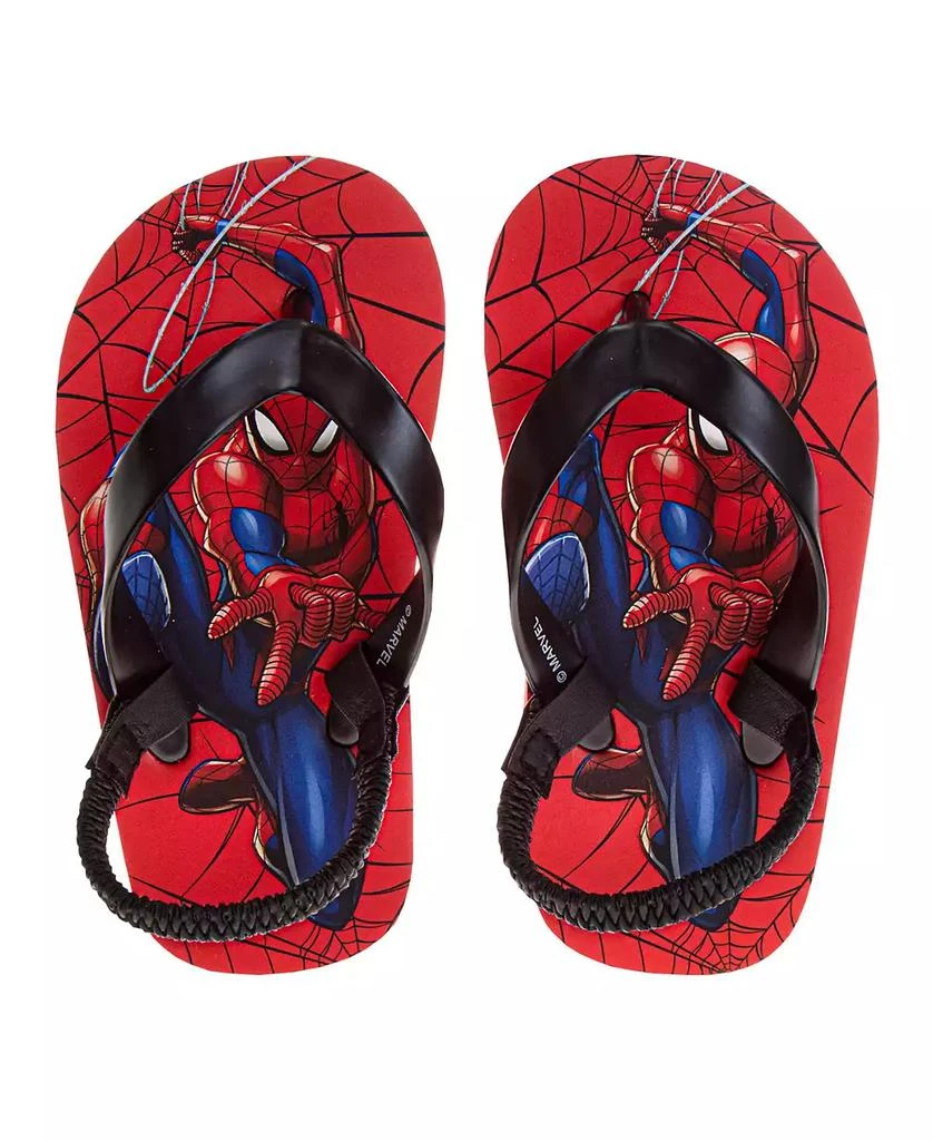 Spider-Man Toddler Boys Superhero Backstrap Flip Flop Slippers 1
