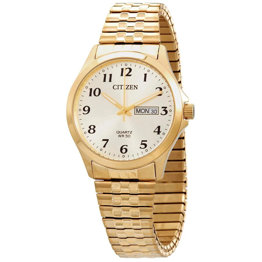 Citizen Quartz Champagne Dial Gold-tone Men's Watch BF5002-99P 1