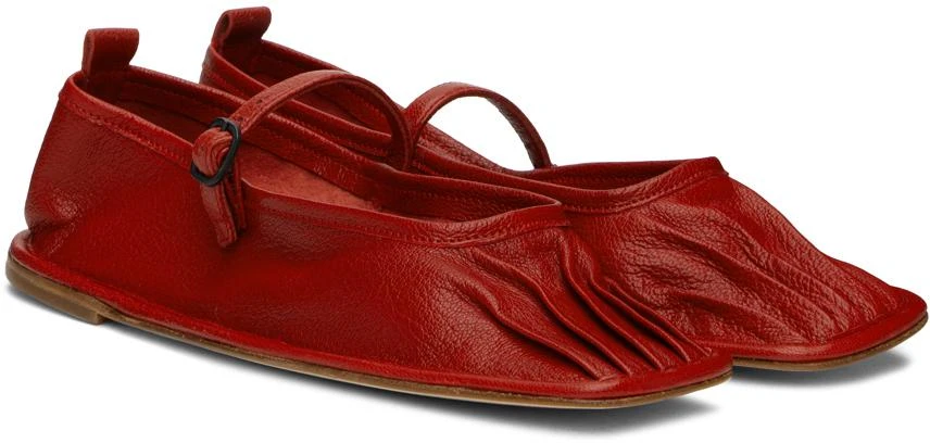 Hereu Red Dansa Supple Shiny Ballerina Flats 4