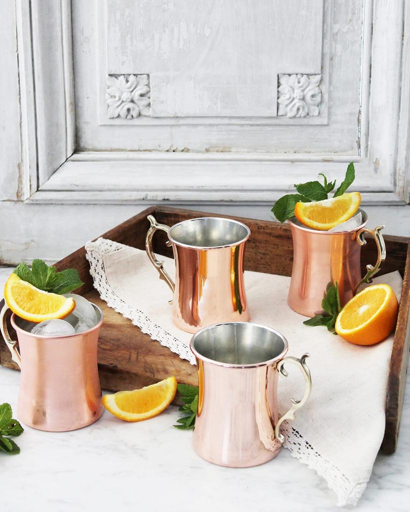 Coppermill Kitchen Vintage-Inspired Cocktail Mugs, Set of 4