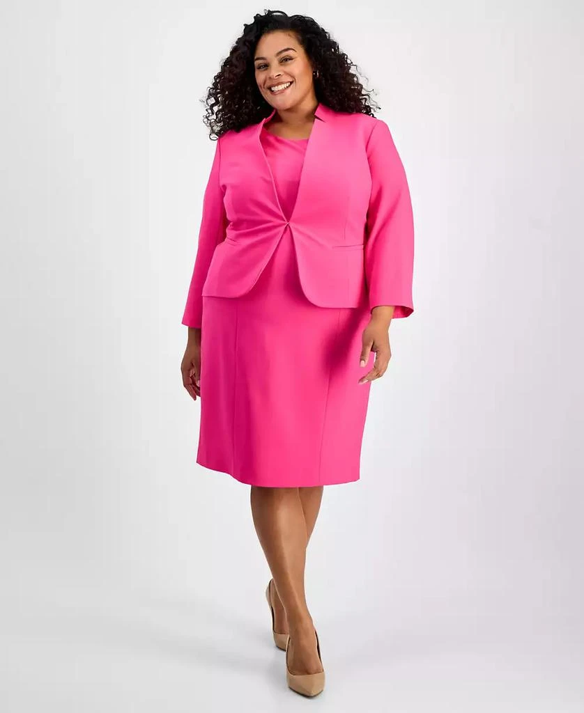 Le Suit Plus Size Cutout Kissing Jacket 
Sheath Dress Suit Set 1