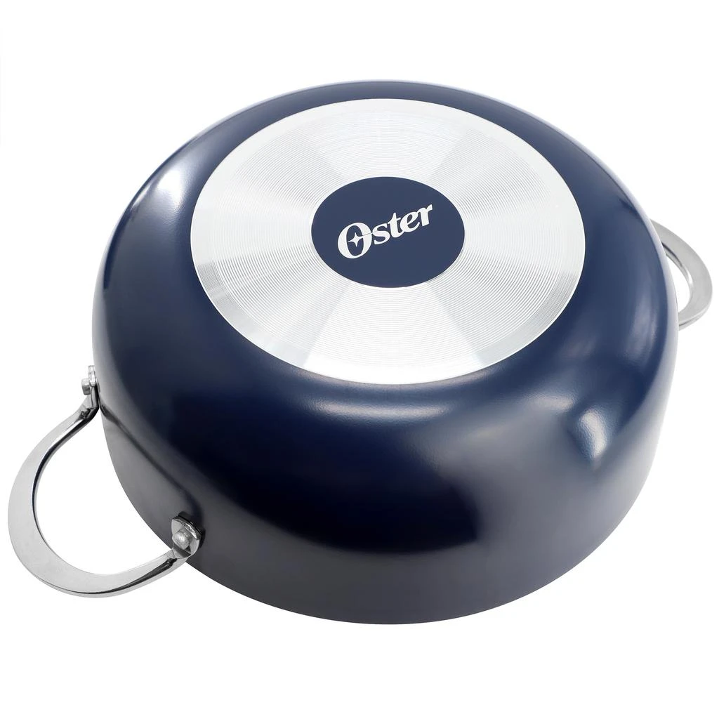 Oster Cartagena 3.8 Quart Nonstick Aluminum Caldero with Lid in Dark Blue 3