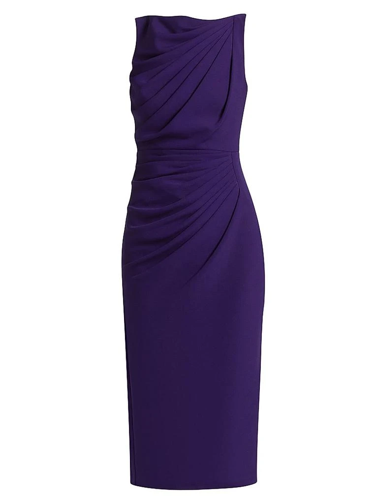 fitted lace wedding dress Ozias Halter Semi Sheer Knit Maxi Dress / Deep Purple | Meshki
