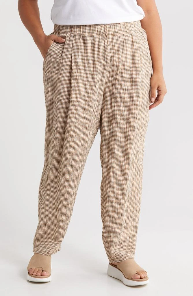 Eileen Fisher Organic Linen Tapered Ankle Pants 1