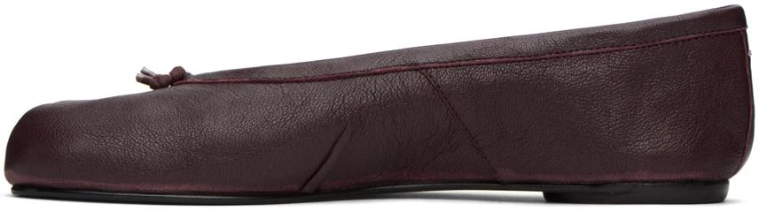 MAISON MARGIELA Burgundy Tabi Ballerina Flats 3