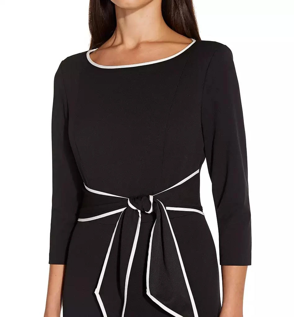 Adrianna Papell Women's Tipped Tie-Front 3/4-Sleeve Dress 3