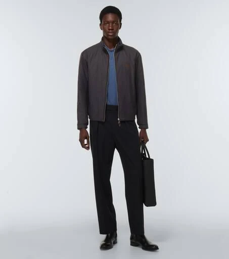Berluti Ferro leather trimmed jacket 2