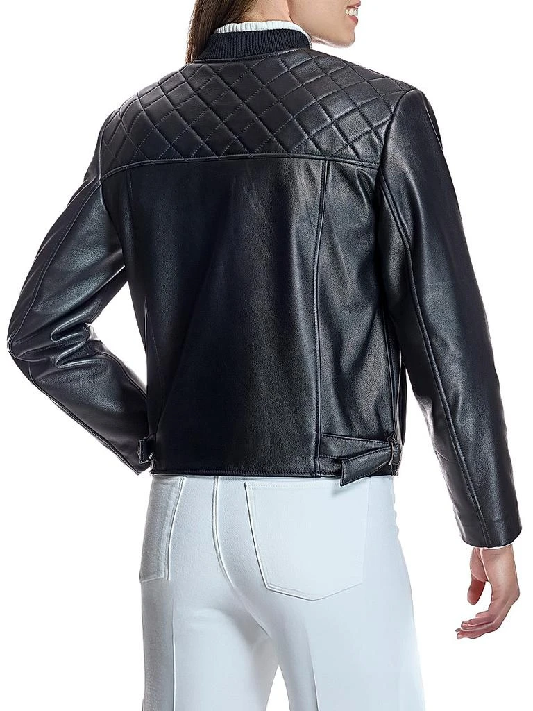 Maximilian Maximilian Quilted Leather Moto Jacket 3