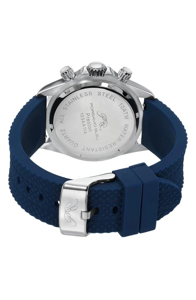 Porsamo Bleu Men's Preston Silicone Strap Watch, 41mm 2