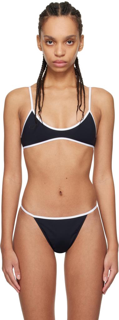 Tropic of C Black & White Sculpting Rio Bikini Top