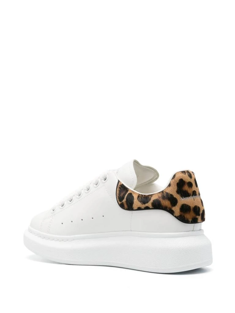 Alexander McQueen WHITE AND BROWN LEATHER SNEAKERS 4