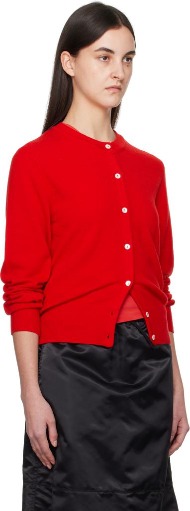 Nothing Written Red Emitt Wool Round Cardigan