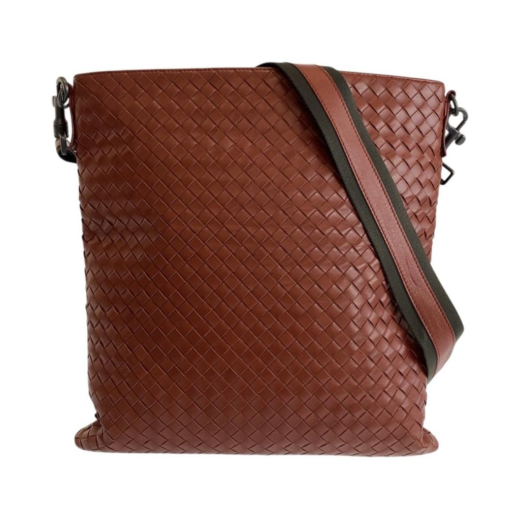 ショルダーバッグ・ポシェット BOTTEGA VENETA DARK BROWN SMALL LIBERTA CROSSBODY BAG Bottega Veneta Bottega Veneta Dark Brown Leather Small