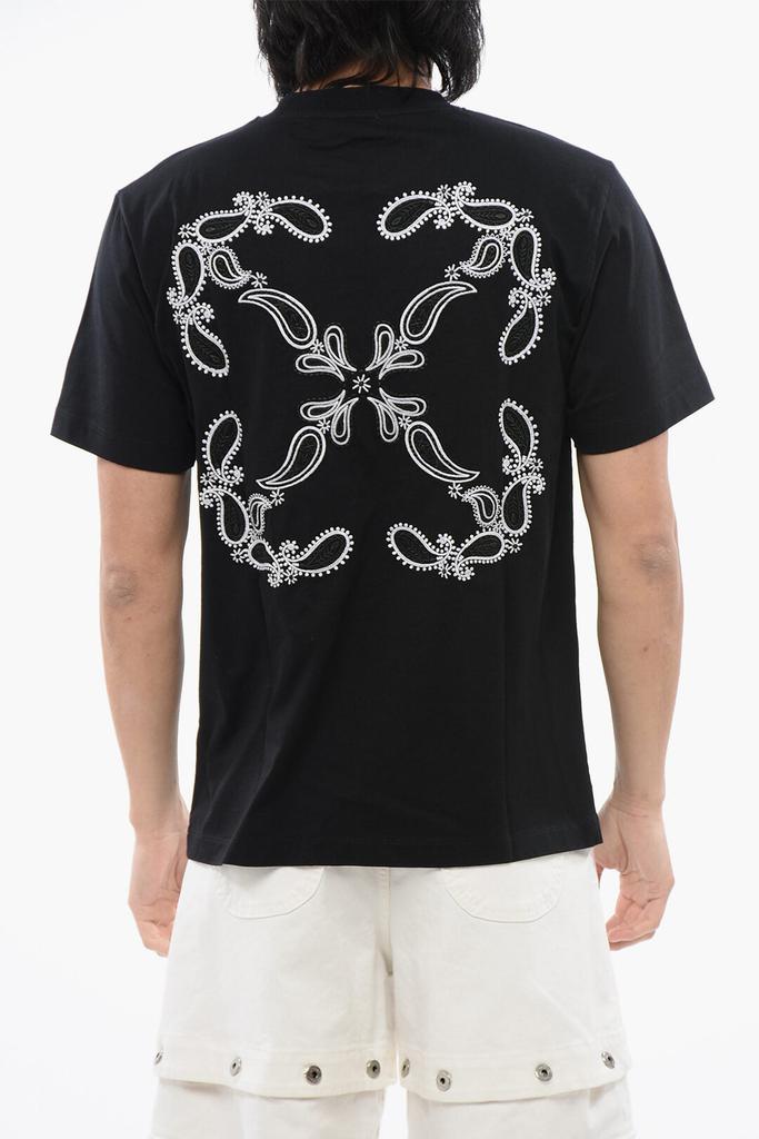 Off-White Off-White Slim-Fit BANDANA Embroidered T-shirt