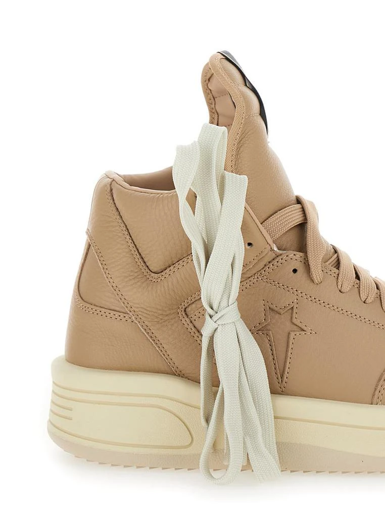 Rick Owens 'Converse - Turbowpn' Beige Sneakers High Top In Leather Man 4