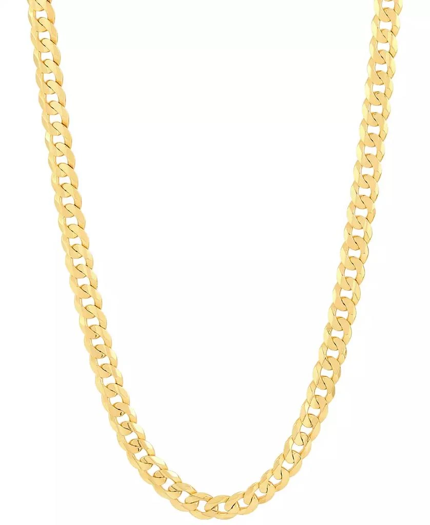 Italian Gold Polished Solid Curb Link 22" Chain Necklace (5-1/2mm) in 10k Gold 1