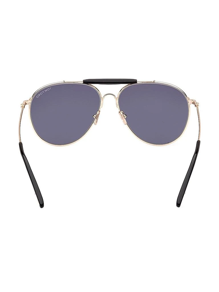 Tom Ford 60MM Navigator Metal Sunglasses 5