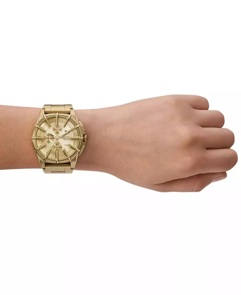 Diesel Men's Framed Chronograph Gold-Tone Stainless Steel Watch 44mm 5