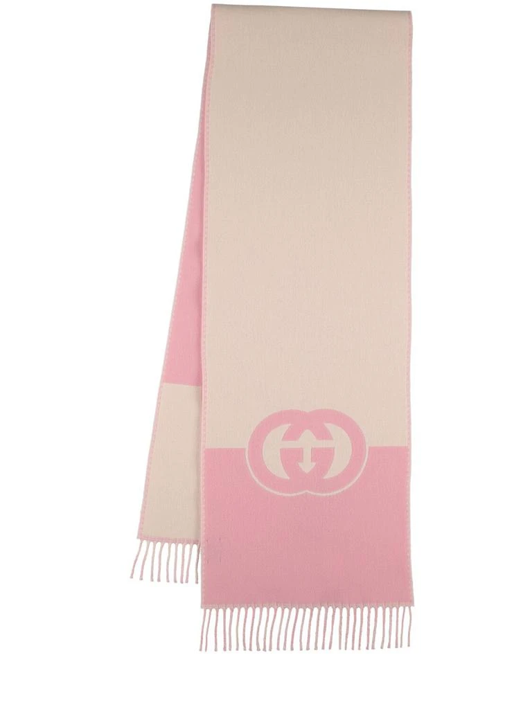 Gucci Interlocking G Wool & Cashmere Scarf 1