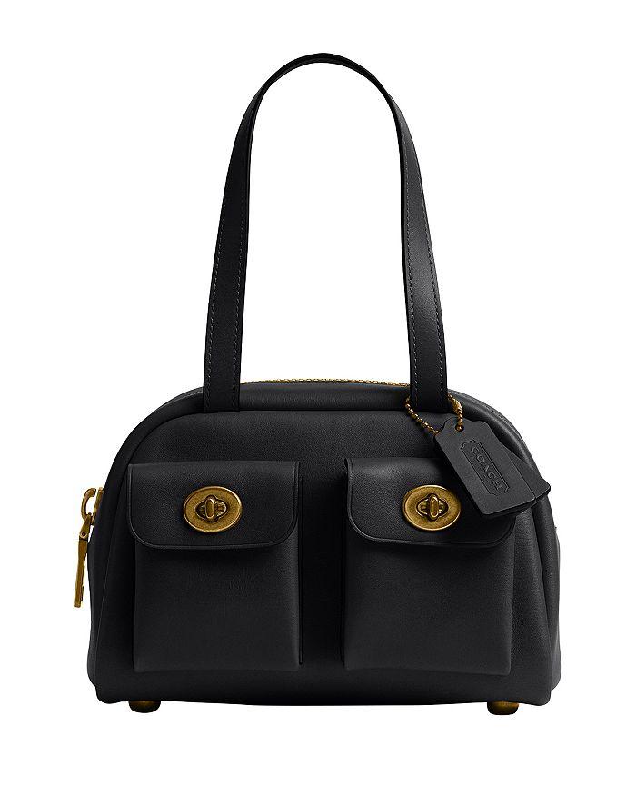 Coach Leather Twin Turnlock Bag 20