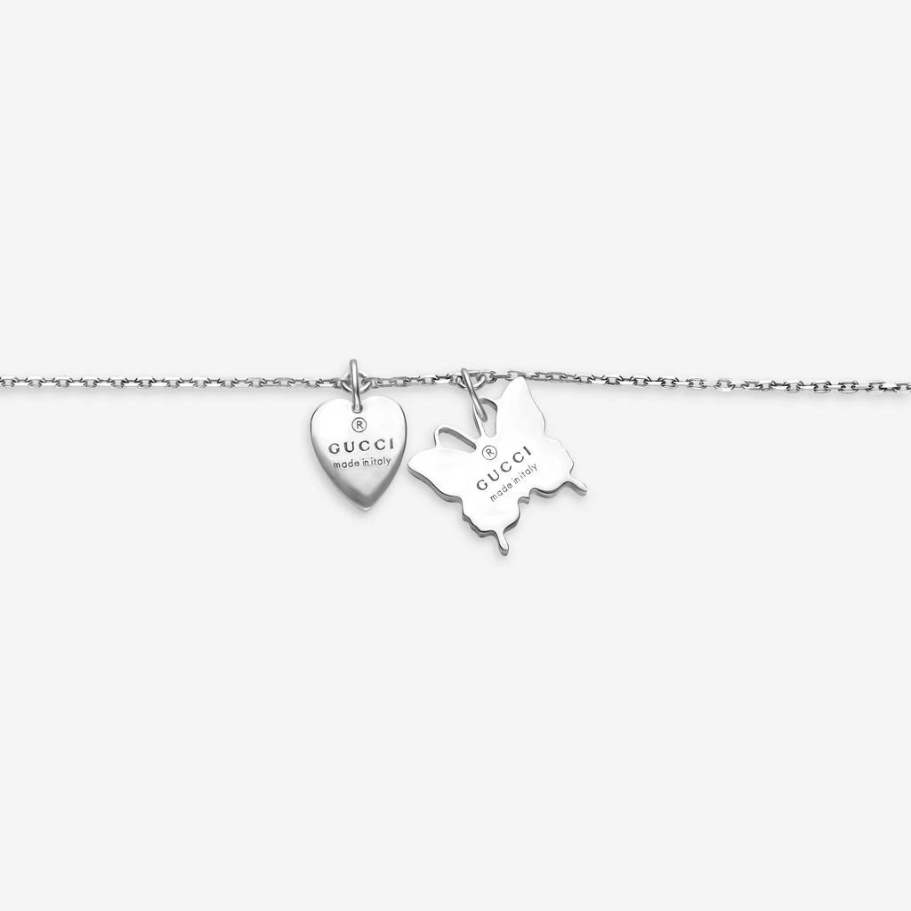 Gucci Gucci Sterling Silver Heart and Butterfly Charm Bracelet YBA223516001017 2