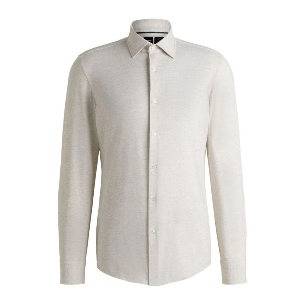 Hugo Boss Slim-fit shirt in printed performance fabric 1