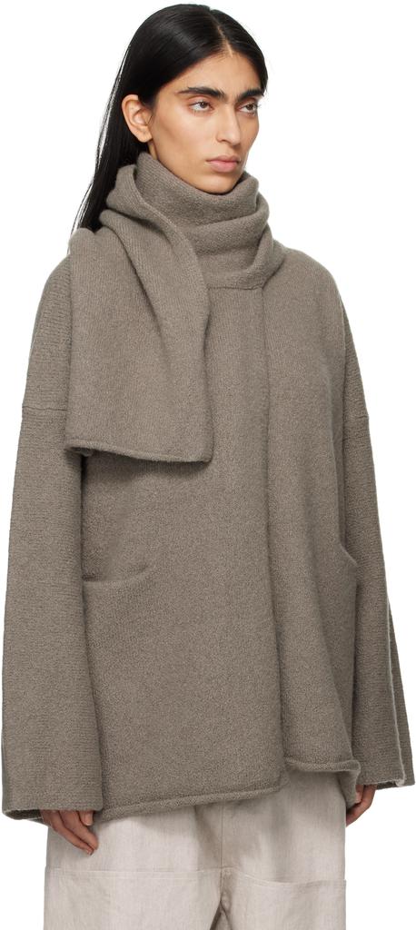 LAUREN MANOOGIAN Taupe Wrap Coat