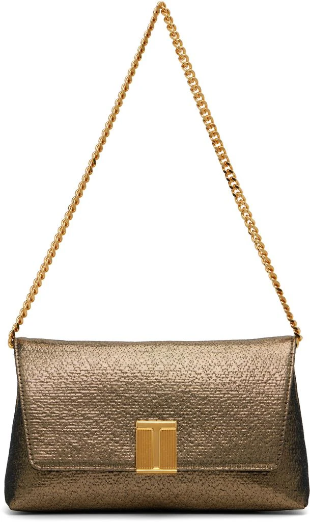 Tom Ford Gold Hammered-Effect Fabric Nobile Mini Bag 1