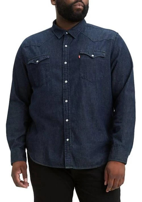 Levi's S Big Tall Long Sleeve Chest Pocket Button Down Shirt 1