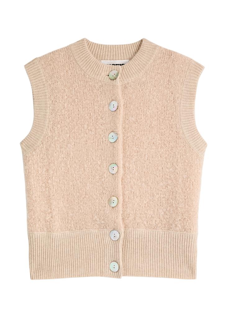 CRUSH CASHMERE Odi bouclé mohiar vest