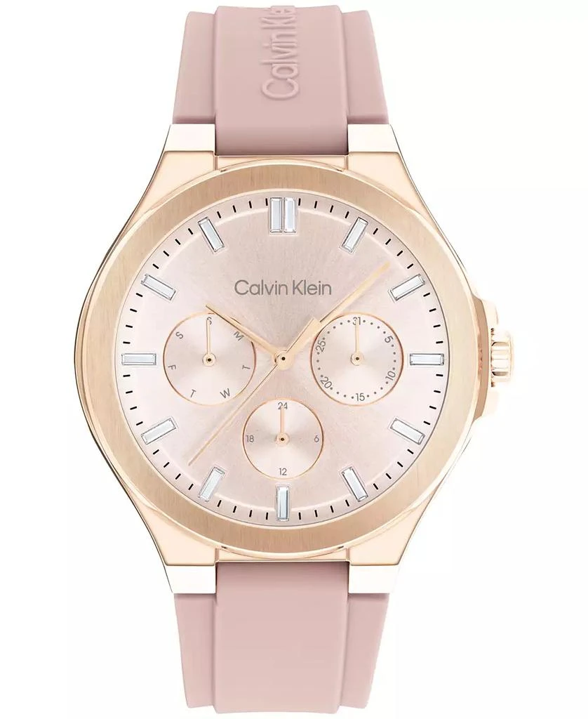 Calvin Klein Women's Vibrancy Blush Silicone Strap Watch 1