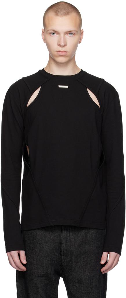 HELIOT EMIL Black Hyaline Long Sleeve T-Shirt