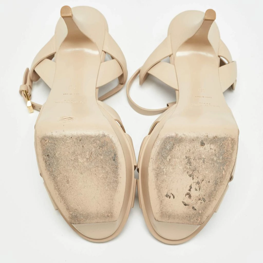 Yves Saint Laurent Saint Laurent Beige Leather Tribute Sandals Size 38 6