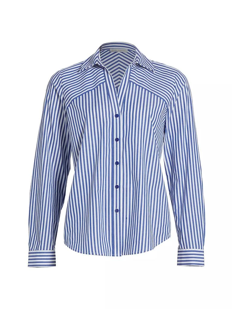 Tahari The Nikita Stripe Cotton Blouse 1