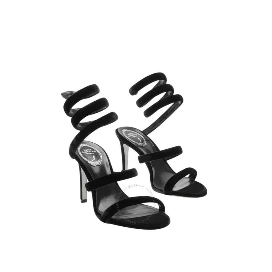 Rene Caovilla Rene Caovilla Cleo 80 Velvet Sandals, Brand Size 36 ( US Size 6 ) 2