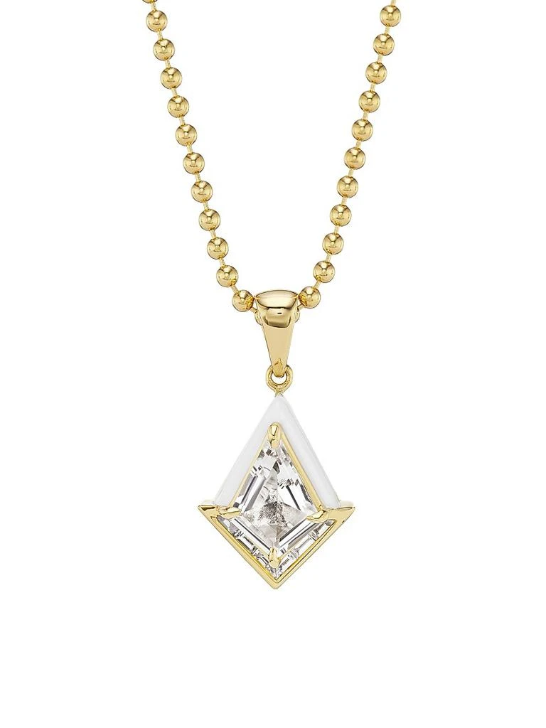 Emily P. Wheeler Dress Up 18K Yellow Gold, White Topaz & Diamond Twinkle Necklace 1
