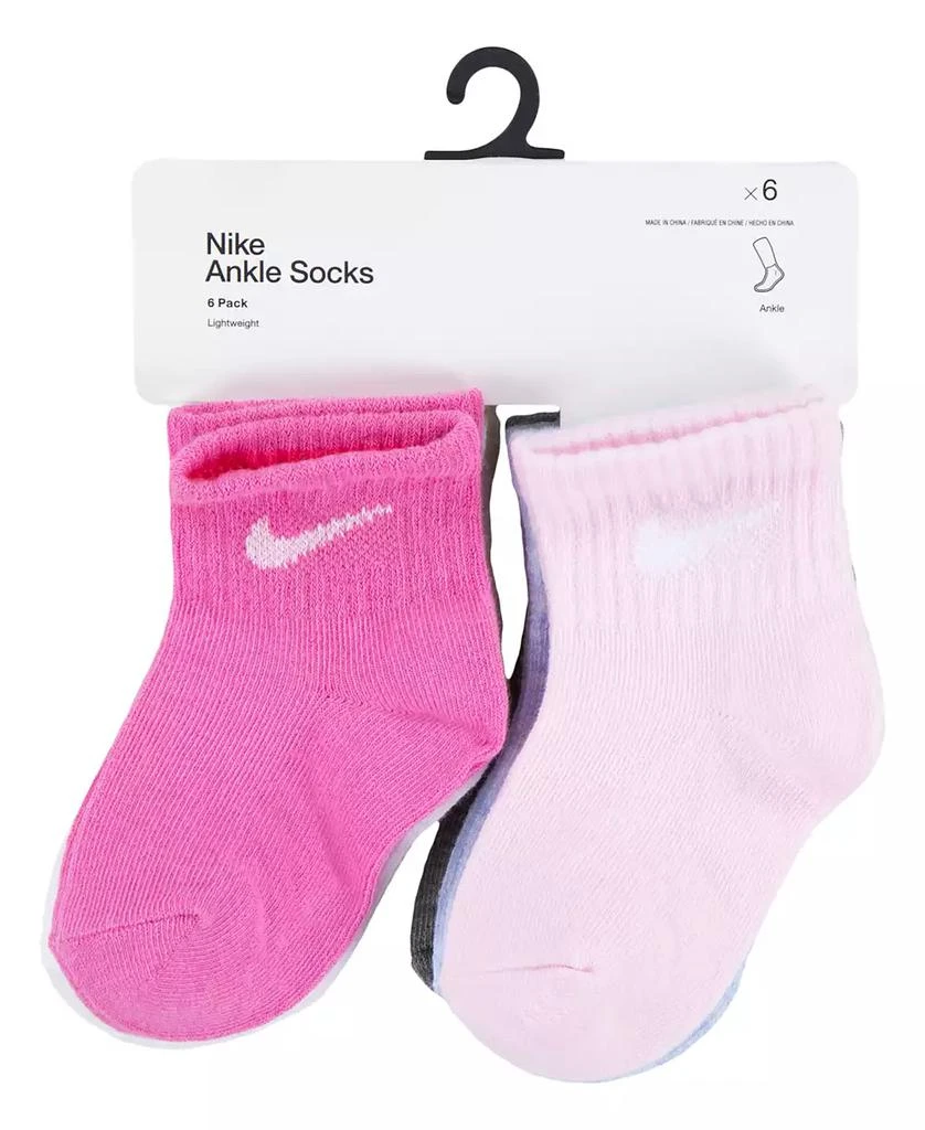 Nike Baby Boys or Baby Girls Assorted Ankle Socks, Pack of 6 3