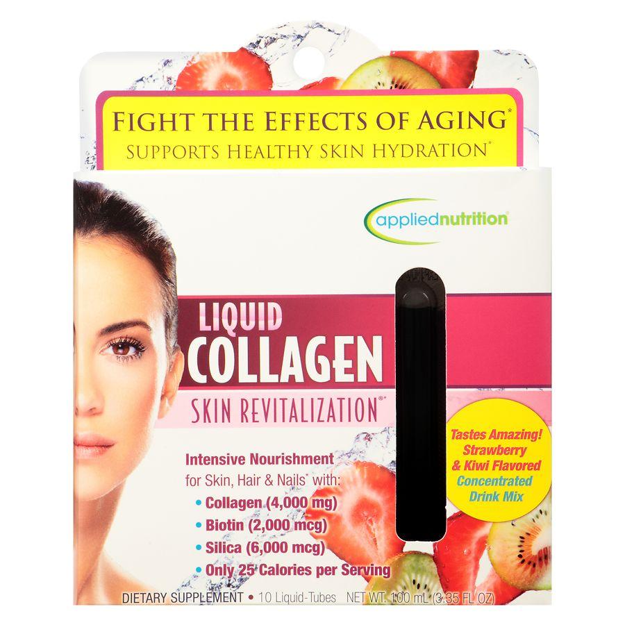 Applied Nutrition Liquid Collagen Skin Revitalization, Liquid-Tubes Strawberry & Kiwi