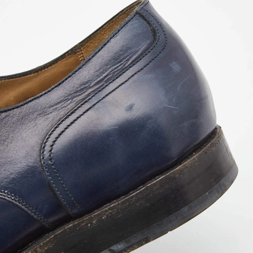 Salvatore Ferragamo Salvatore Ferragamo Navy Blue Brogue Leather Lace Up Derby Size 44.5 12
