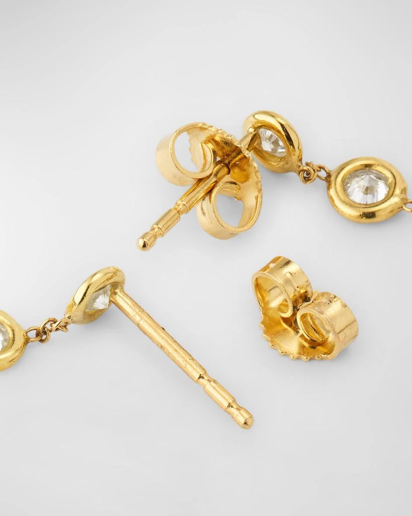 Roberto Coin 18K Yellow Gold Triple Drop Diamond Earrings 4