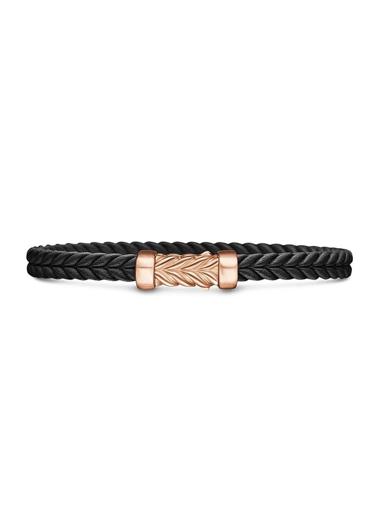 David Yurman Chevron Bracelet in Black Rubber 1