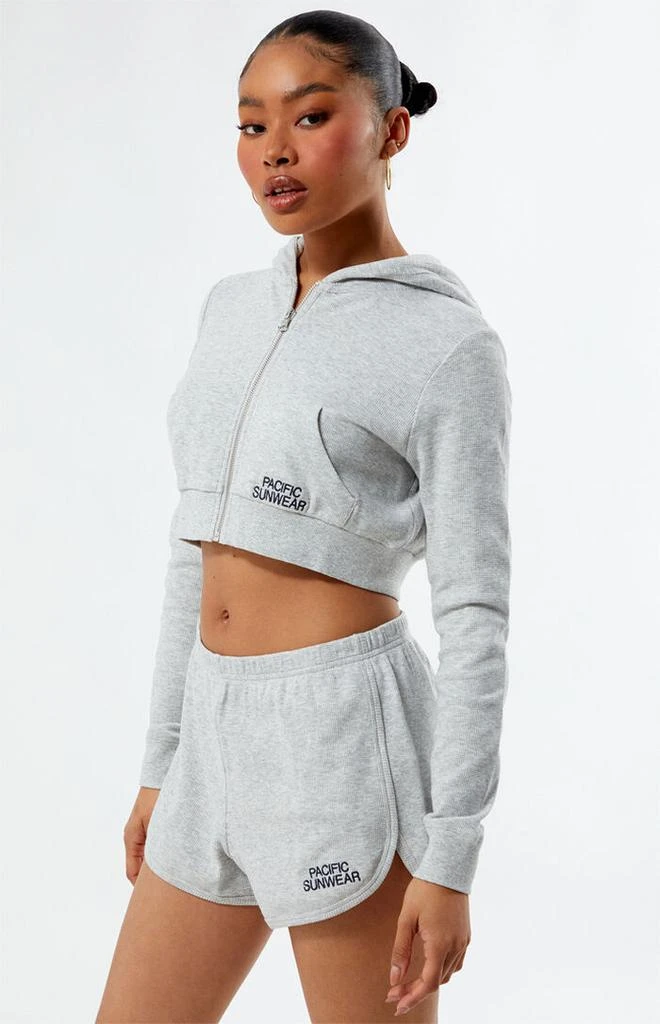 PacSun Pacific Sunwear Ultra Cropped Zip Up Hoodie 3