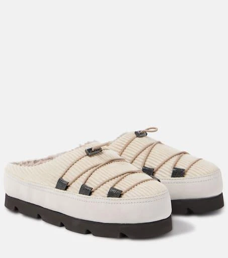 Brunello Cucinelli Chunky shearling-lined slippers 1