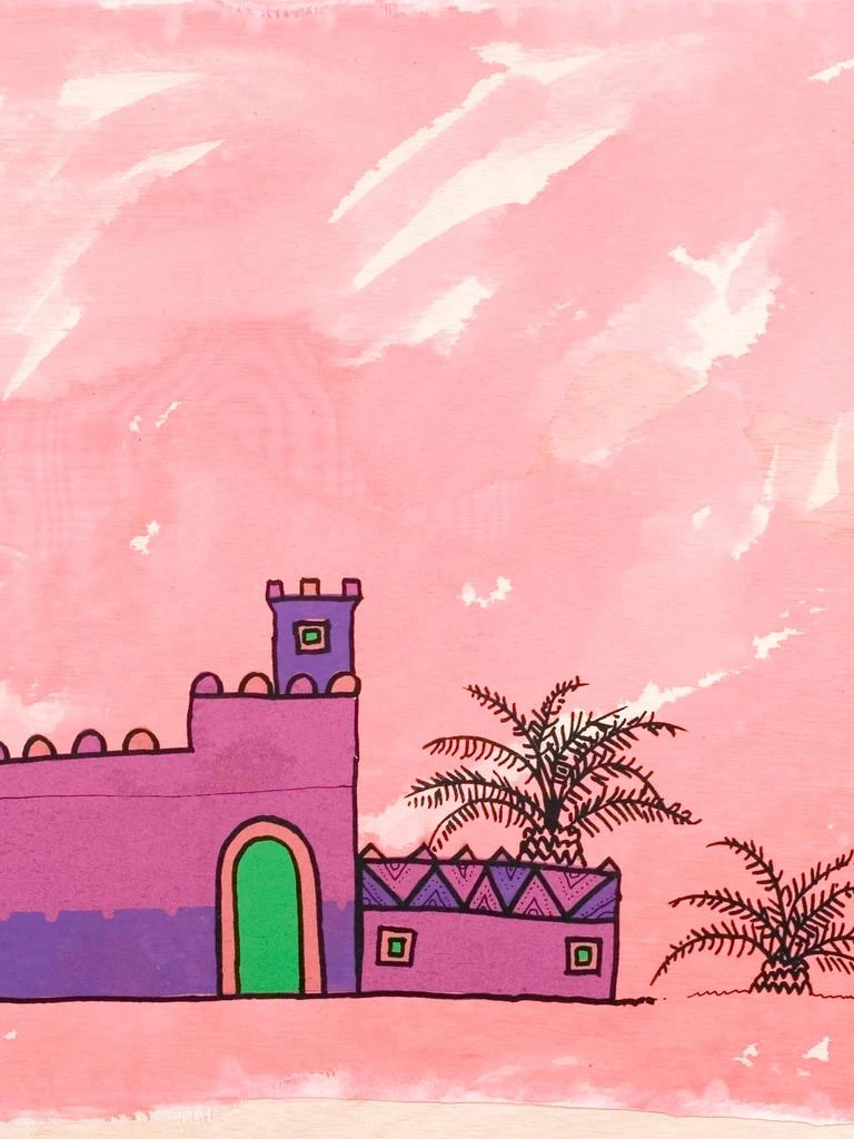 José Alberto López Sánchez 

Palacio de primavera

 Screenprinting Collage On Wood, 20

 x 20

