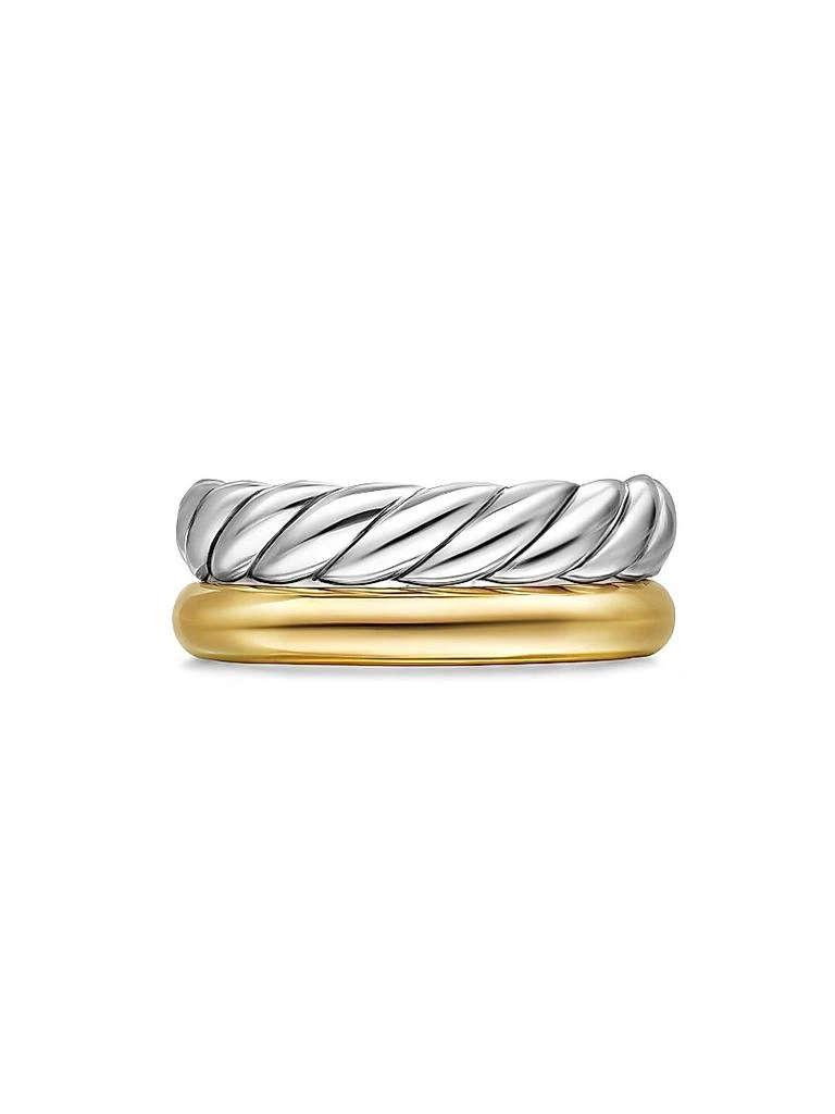 David Yurman DY Mercer Two Row Ring in Sterling Silver 4