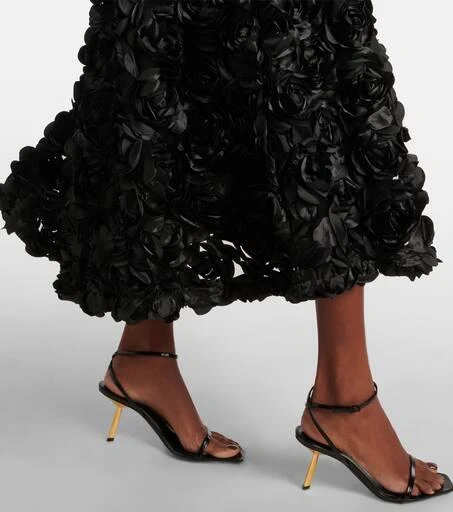 ROTATE Birger Christensen Sun floral-appliqué high-rise maxi skirt 5