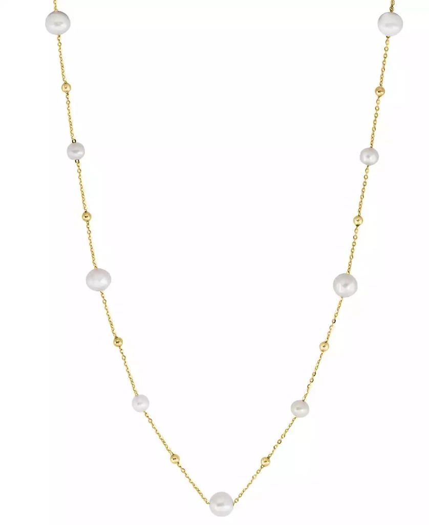Effy EFFY® Cultured Freshwater Pearl (5-7mm) 18" Collar Necklace in 14k Gold 1