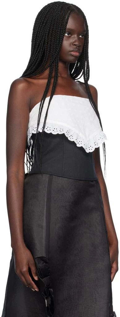 Sandy Liang Black Pinto Corset Top 2