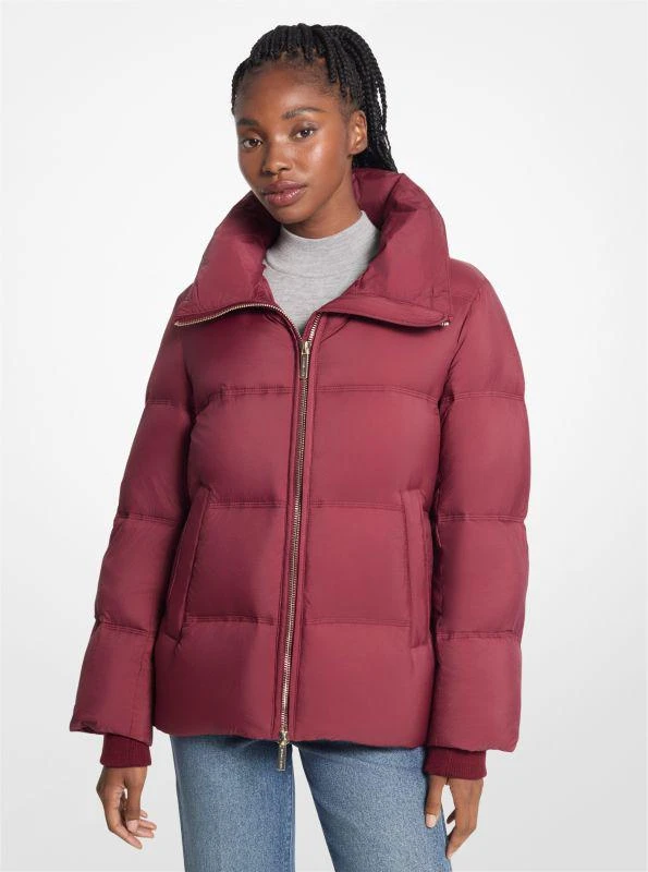 Michael Kors Quilted Puffer Jacket With Faux Fur Collar 3