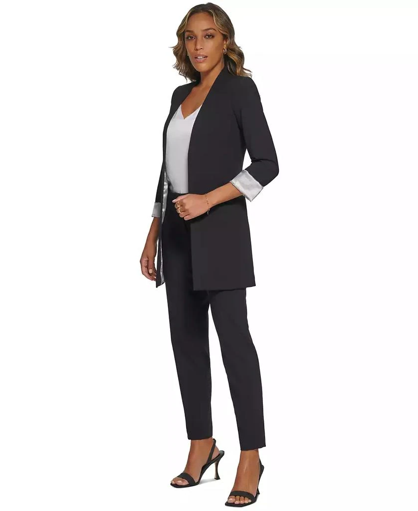 Calvin Klein Women's Roll Sleeve Open Front Blazer, Regular and Petite 4